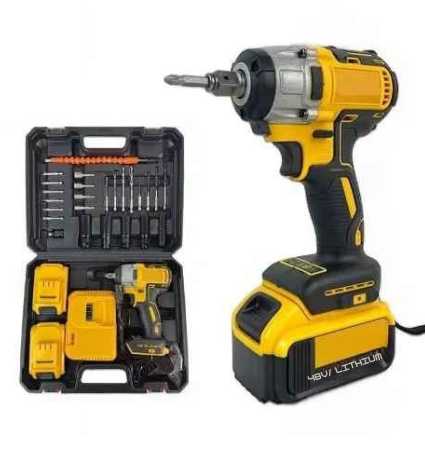 Taladro Portátil 48V de Impacto con 2 Baterías