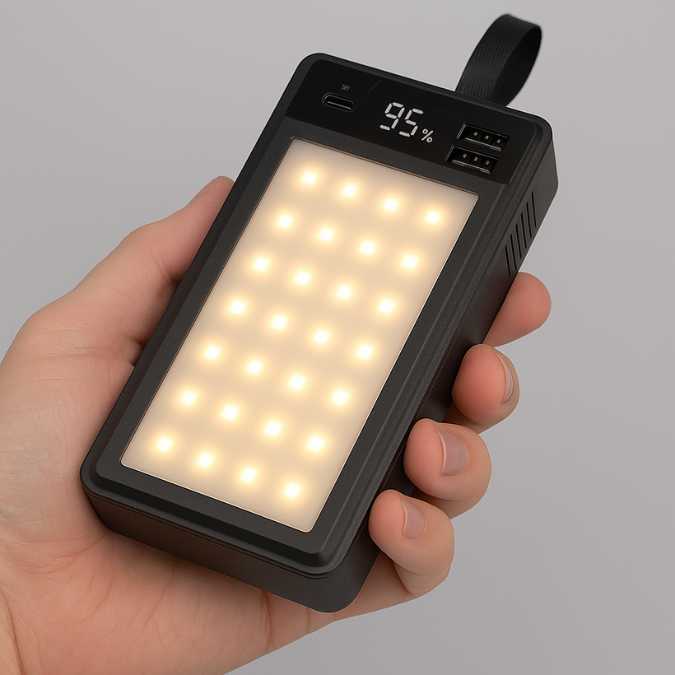 Cargador Portátil Solar de Gran Capacidad 40,000 mAh – USB/Type-C