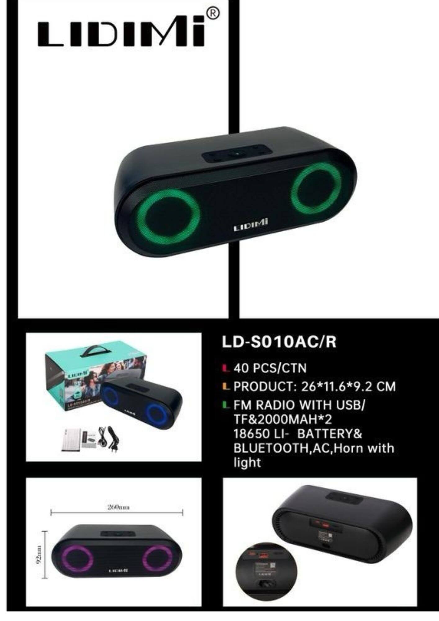 PARLANTE LIDIMI LD-S010 40W