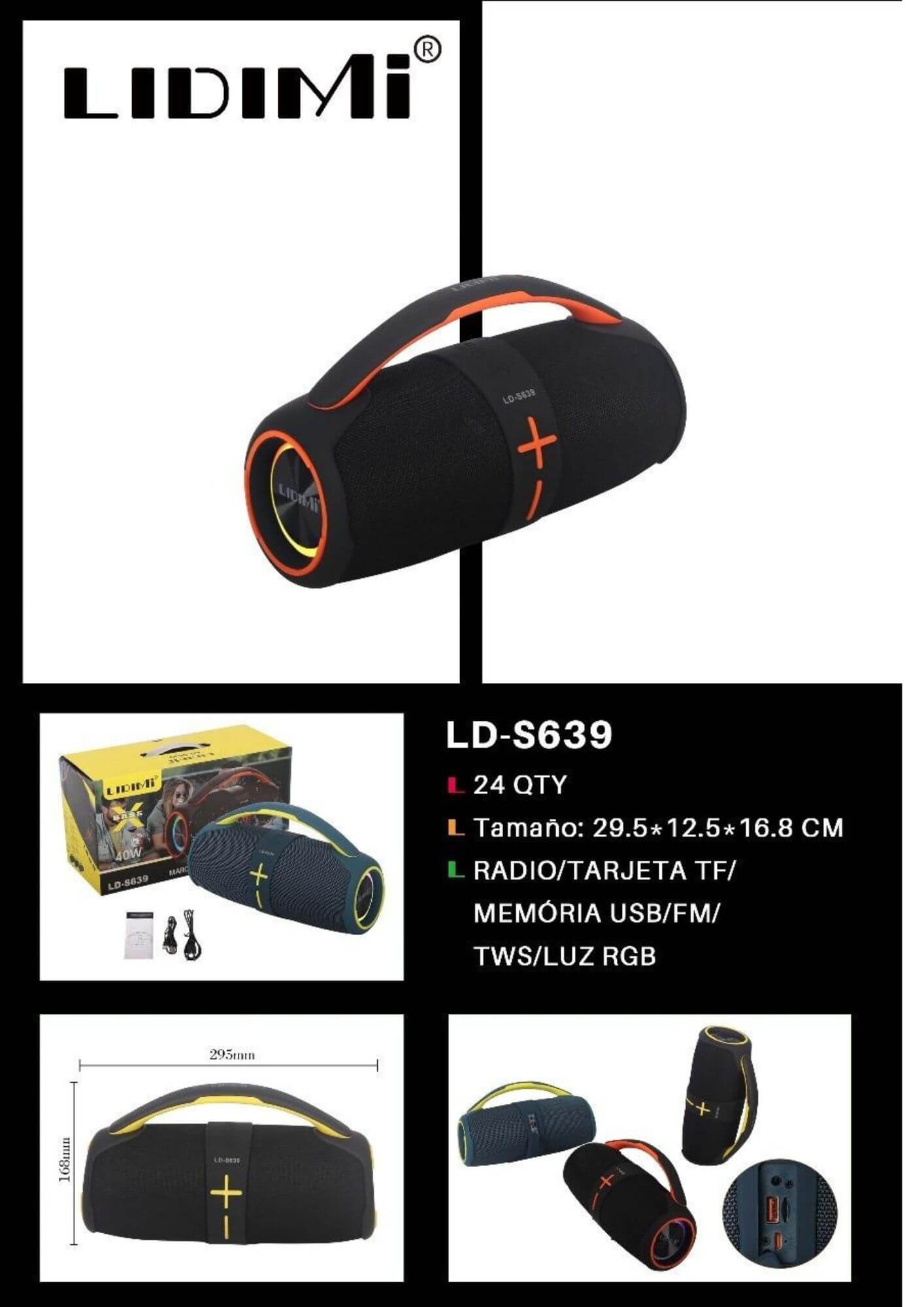 PARLANTE LIDIMI LD-S639 40W