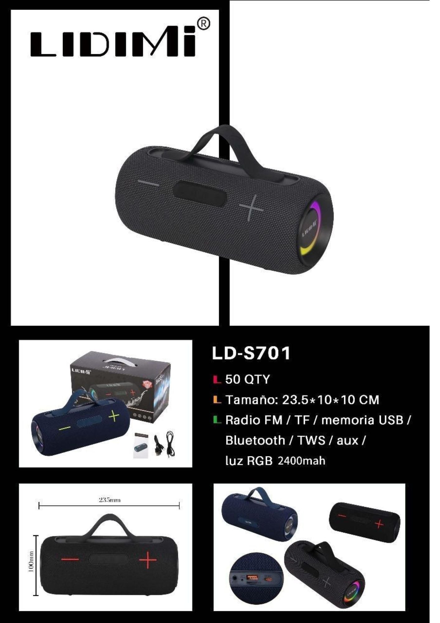 PARLANTE LIDIMI LD-S701 16W