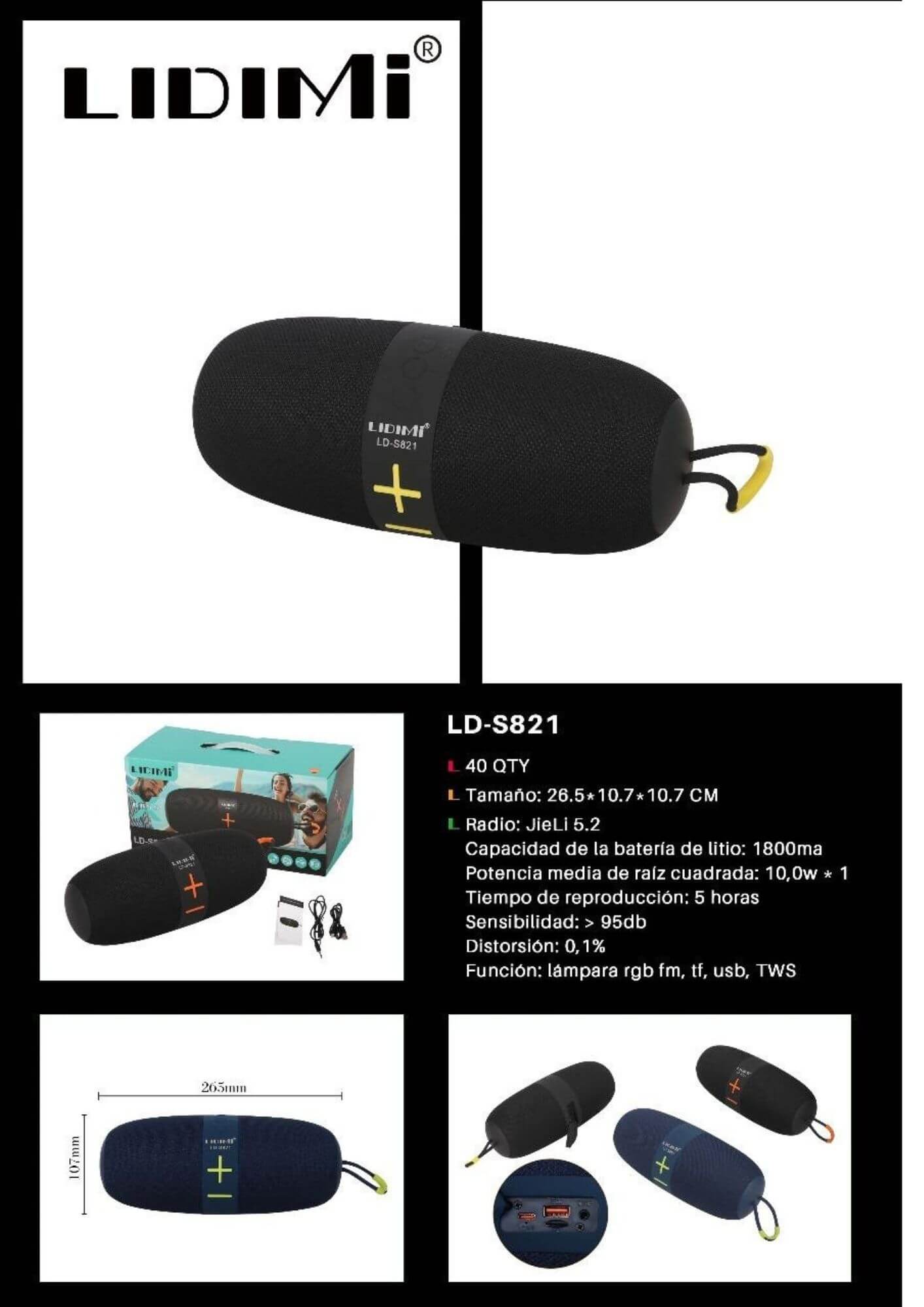 PARLANTE LIDIMI LD-S821 20W