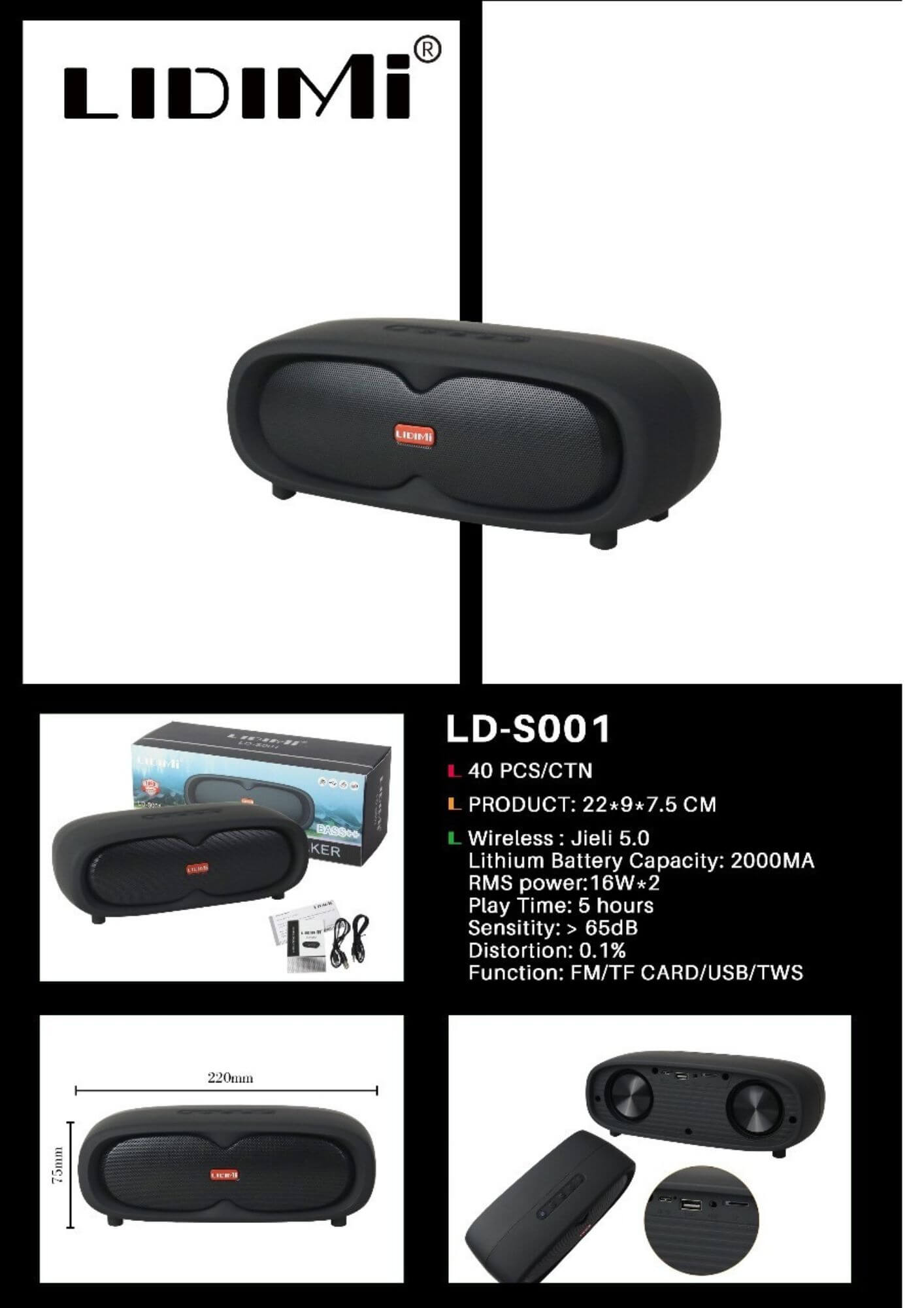 PARLANTES LIDIMI LD-S001 32W
