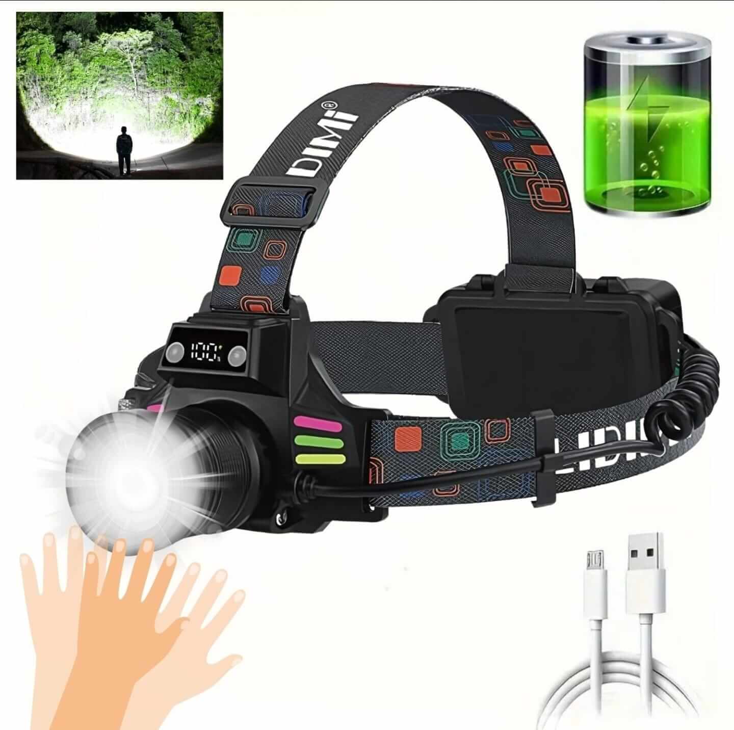 Linterna de Cabeza LED Recargable