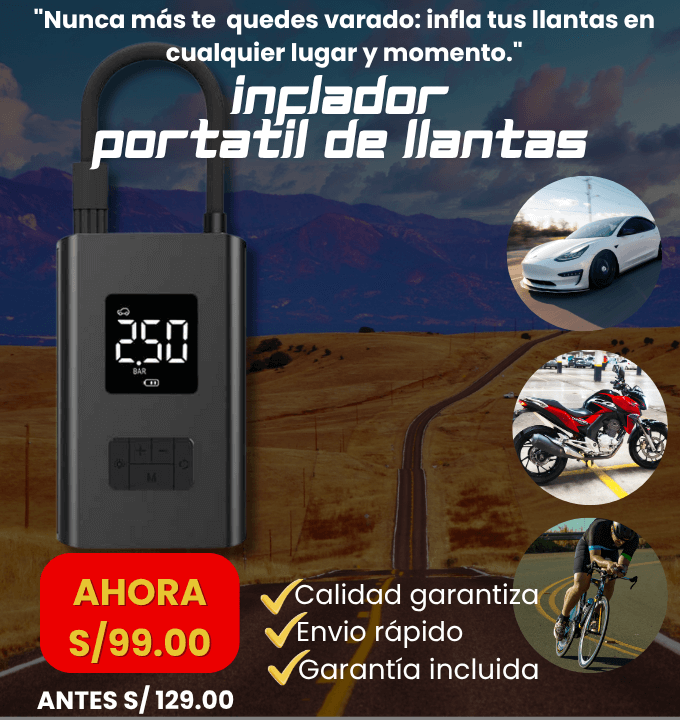 INFLADOR PORTATIL PARA LLANTAS
