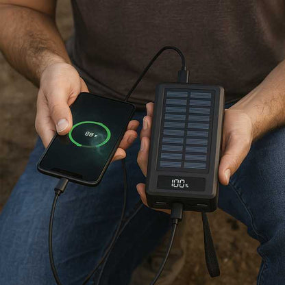 Cargador Portátil Solar de Gran Capacidad 40,000 mAh – USB/Type-C