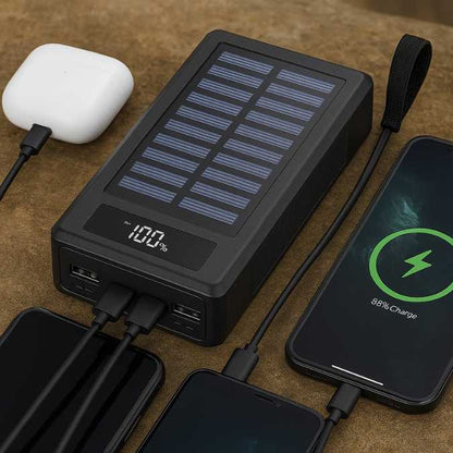 Cargador Portátil Solar de Gran Capacidad 40,000 mAh – USB/Type-C