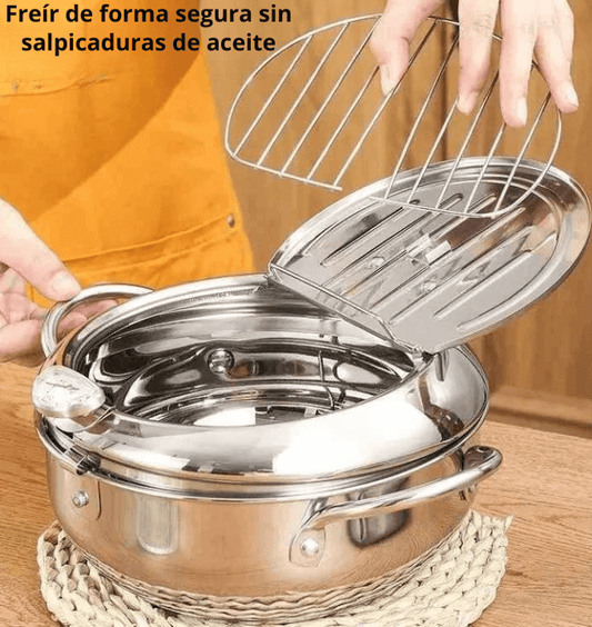Olla Freidora Con Termometro 2.2 L
