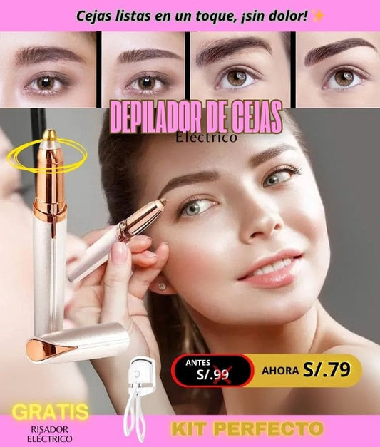 DEPILADOR DE CEJAS + RISADOR ELÉCTRICO