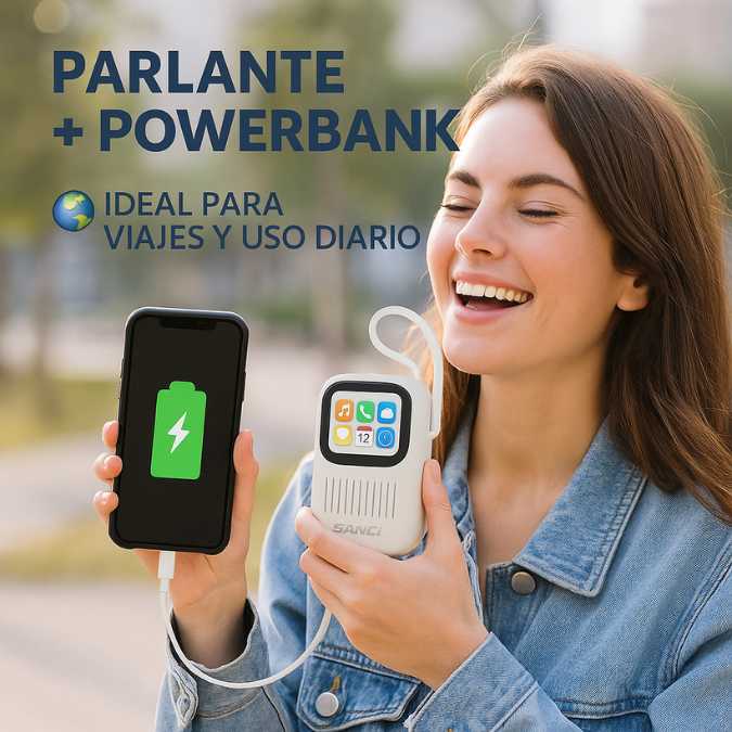Powerbank Inteligente 5 en 1 SANCI – Carga, Música y Más en tu Bolsillo